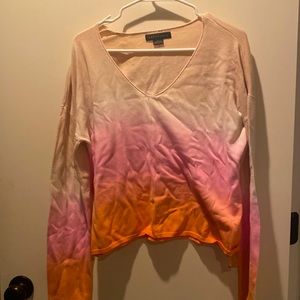 Sanctuary pink / orange / tan ombré sweater size small